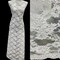 1 Yard Corded Bridal Lace Fabric Embroidered on Net Mesh 54" Width